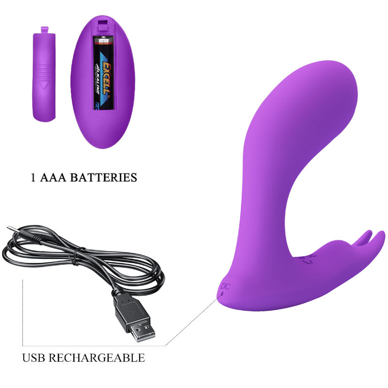 Pretty Love Idabelle vibratore rabbit viola telecomando