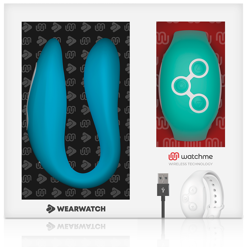 Wearwatch Dual vibratore coppia indigo con orologio