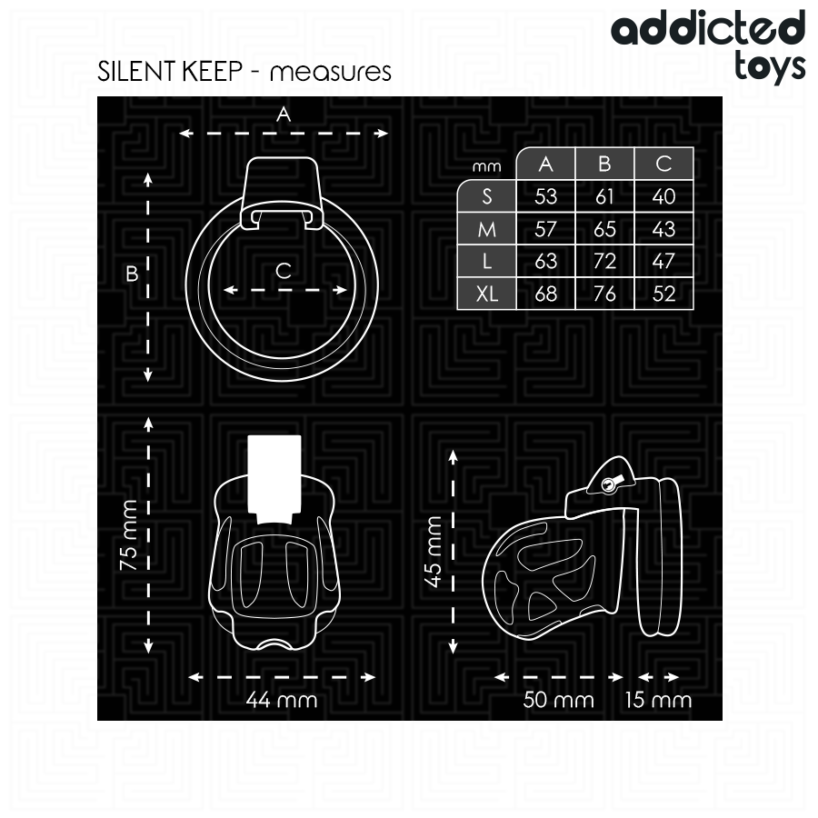 Addicted Toys Locked Silenziosa 7,5 cm gabbia castità compatta