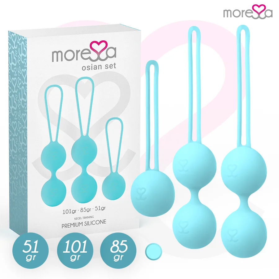 Moressa Osian Set Palline Vaginali Turchese 3 Pezzi