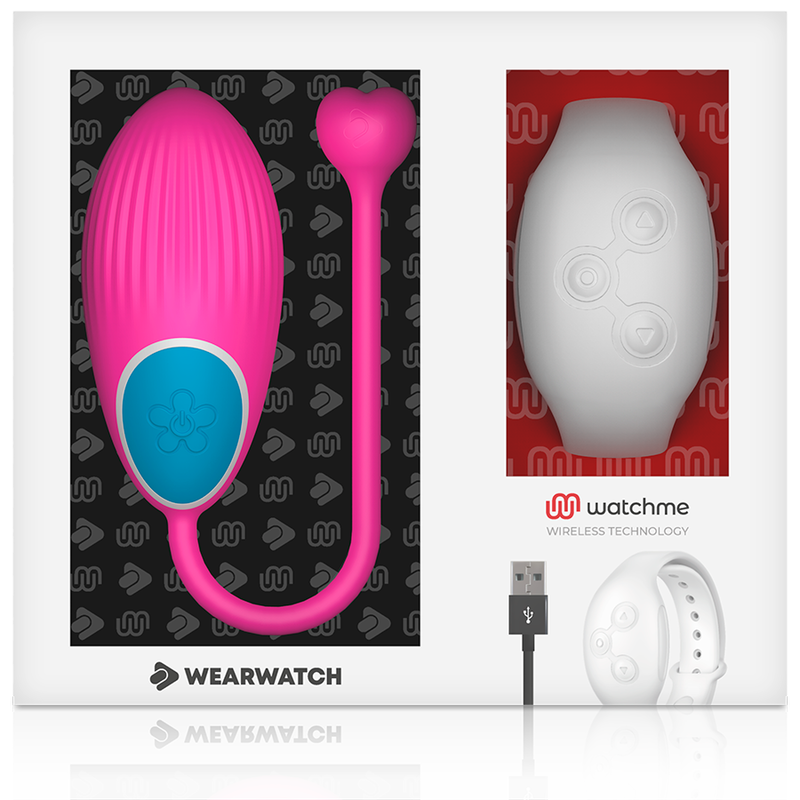 Wearwatch Egg ovulo vibrante fucsia con orologio impermeabile