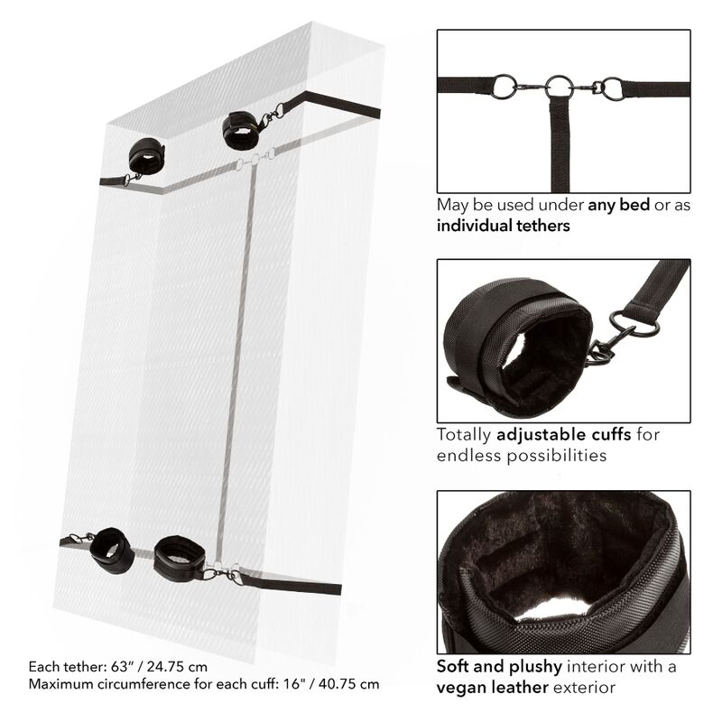 CalExotics Boundless Bed Restraint kit bondage letto