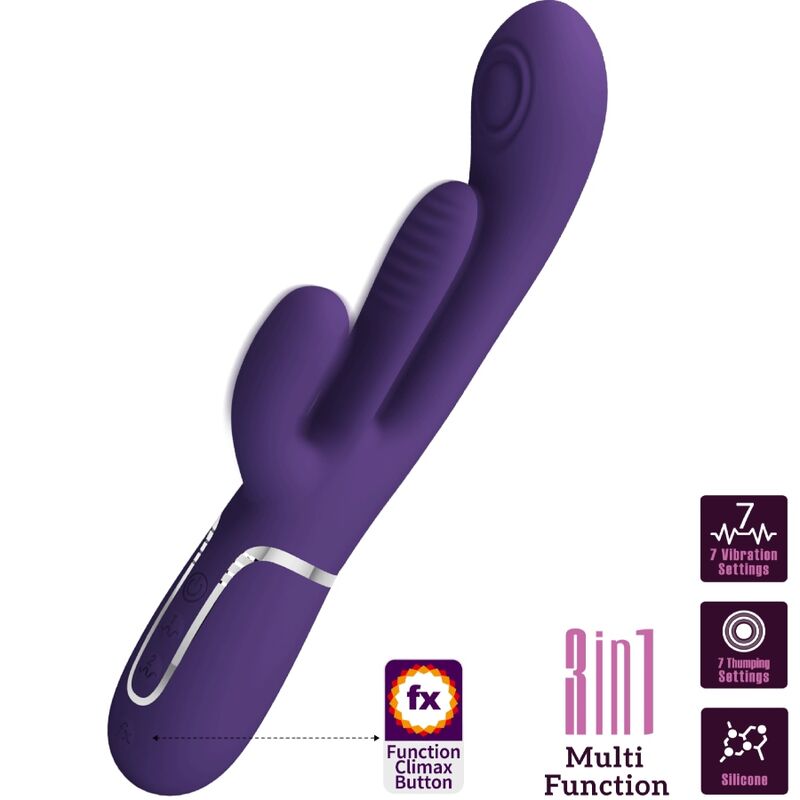 Pretty Love Shania vibratore rabbit linguetta silicone