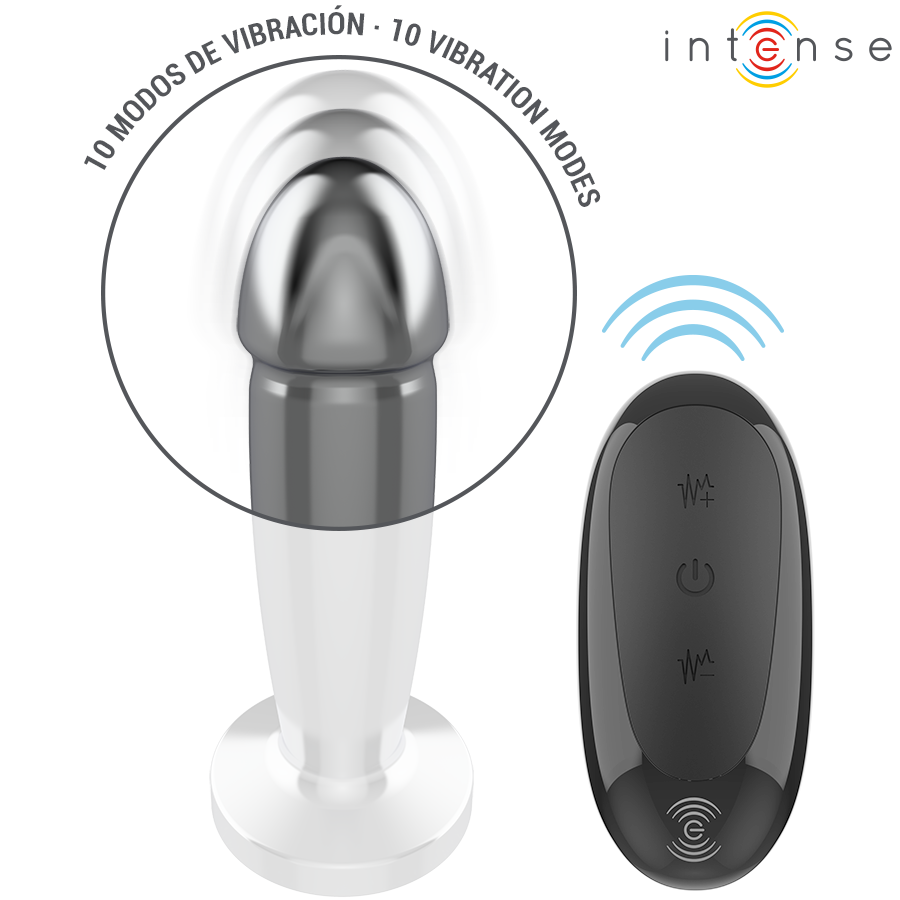 Frutille Intense plug dildo vibrante metallo S con telecomando