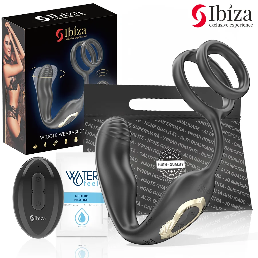 IBIZA Wiggle plug anale rotante con telecomando