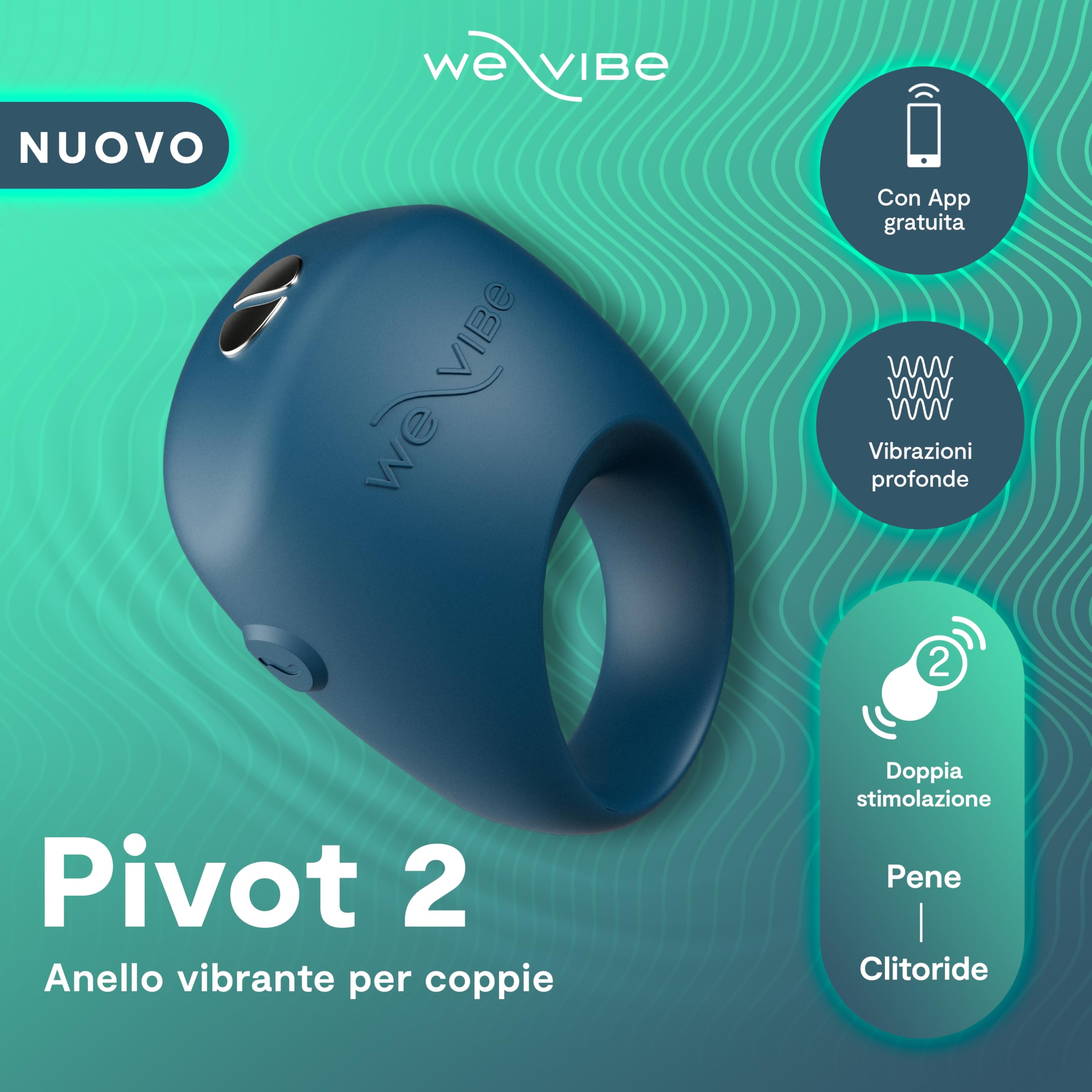 We-Vibe Pivot 2 anello vibrante 52mm per coppia