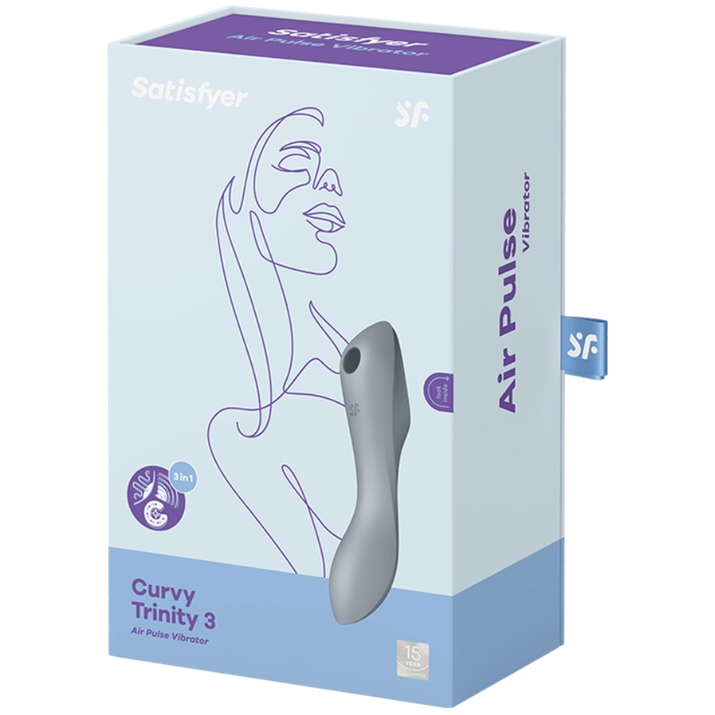 Satisfyer Curvy Trinity 3 vibratore triplo grigio silenzioso