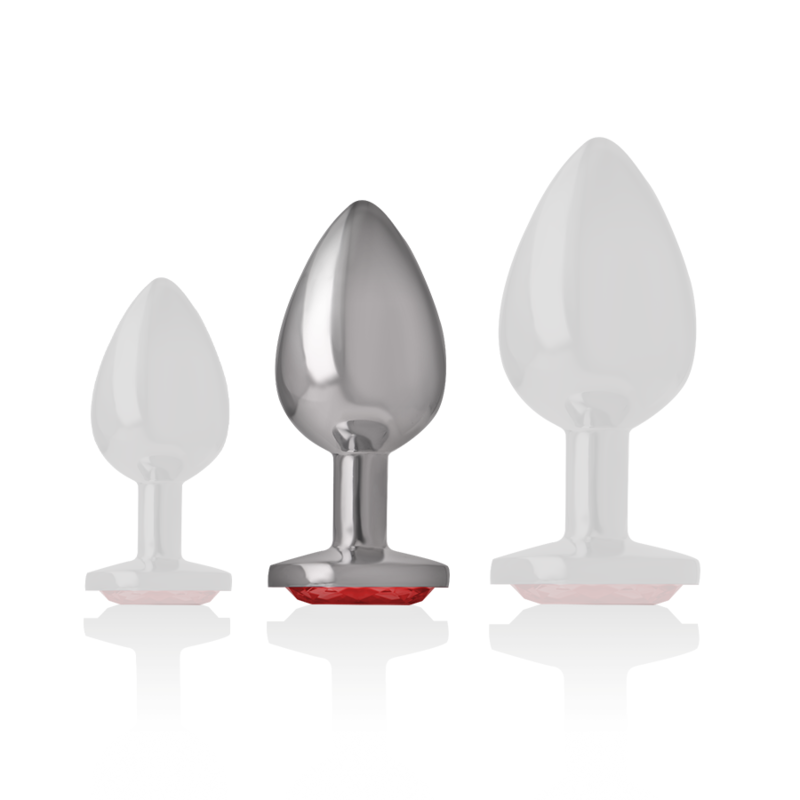 Intense Gioiello Rosso plug anale metallo M rosso
