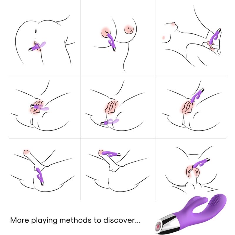 Frutille Armony vibratore rabbit silicone 2 motori