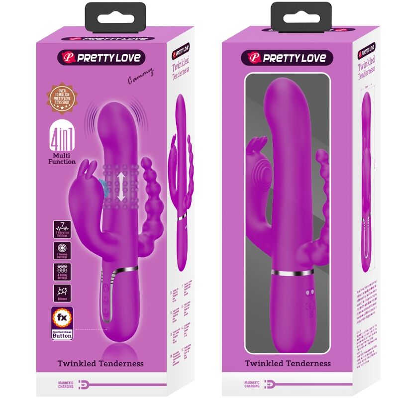 Pretty Love Cammy vibratore rabbit triplo silicone