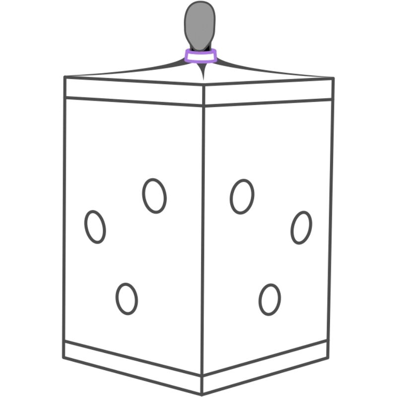 Secret Dome Scandale cabina bondage viola 100x100 cm