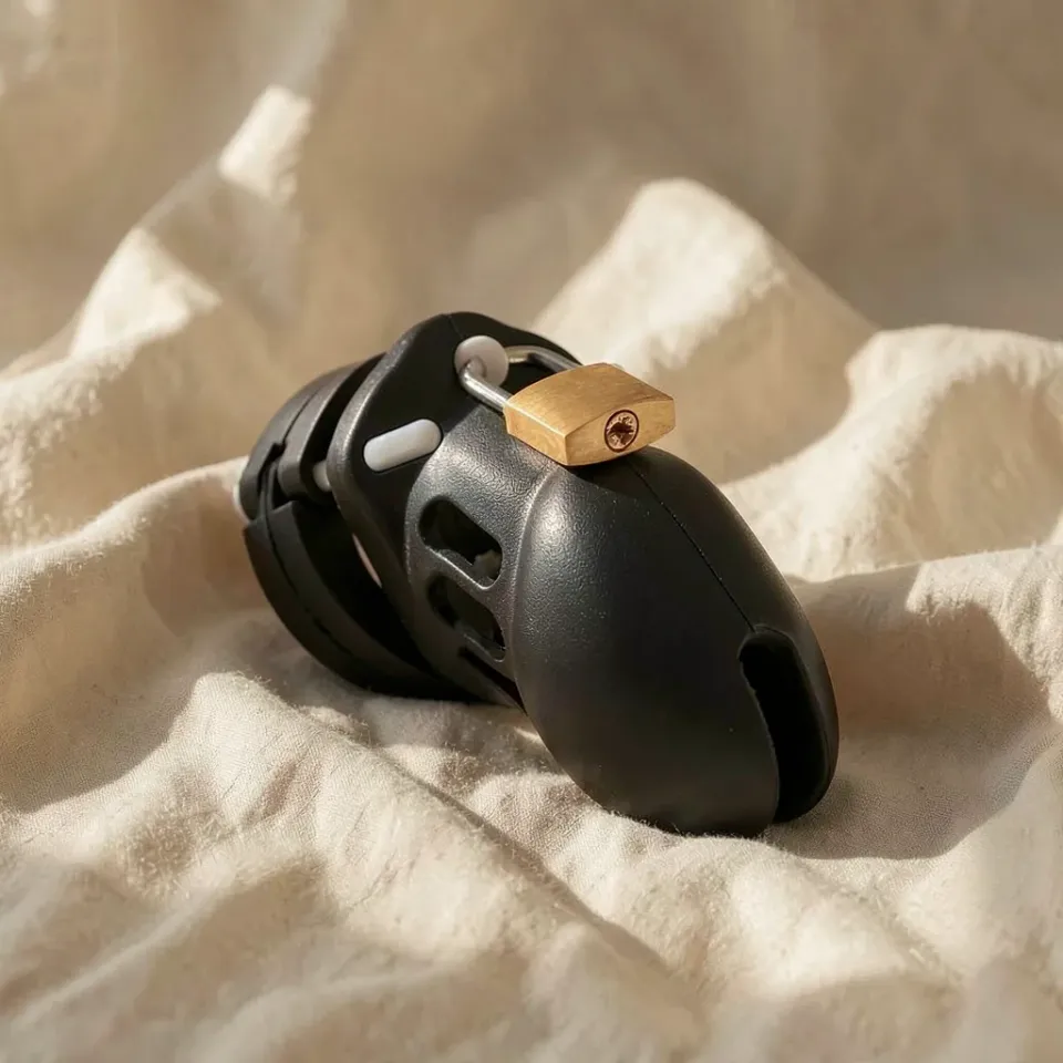 Hidden Desire Extreme gabbia castità silicone S nera