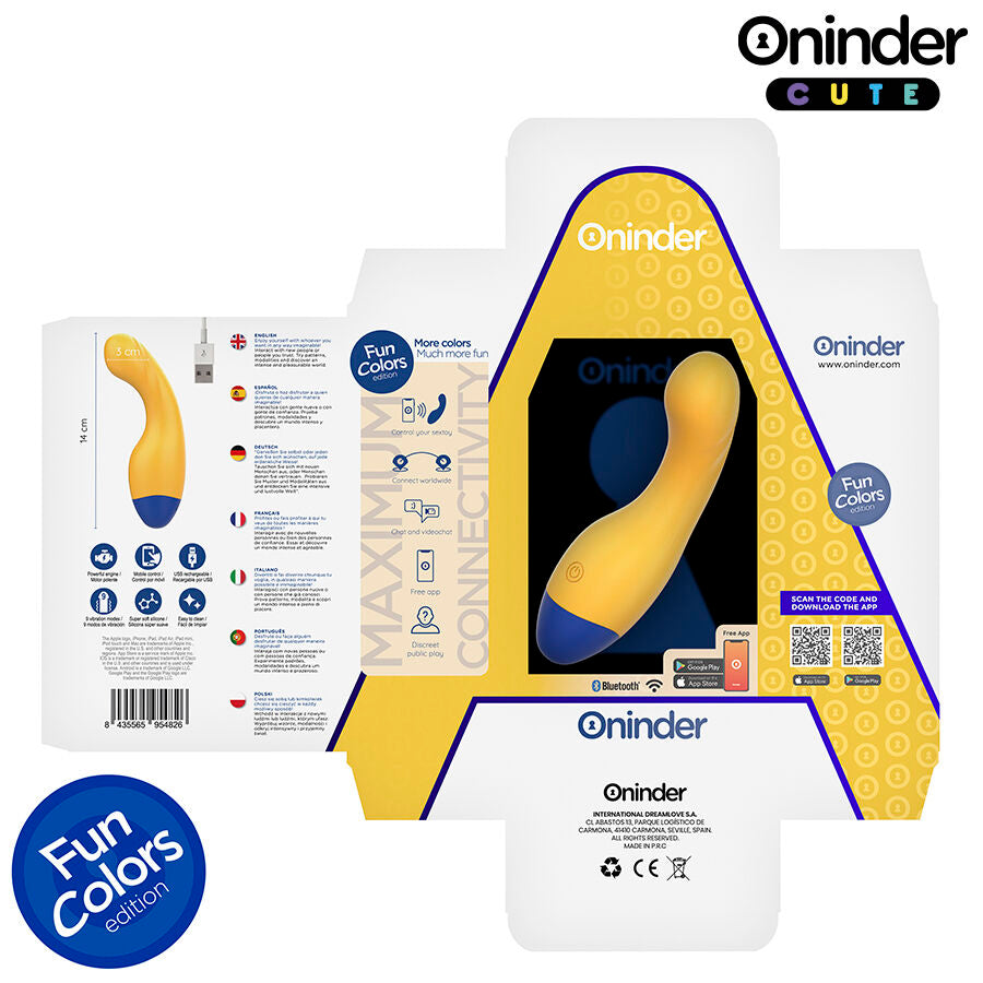 Oninder Cute vibratore compatto con app