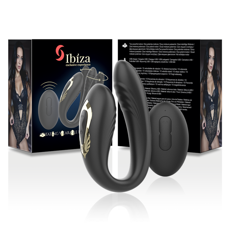 Ibiza Double Pleasure Wave vibratore coppia rotazione telecomando