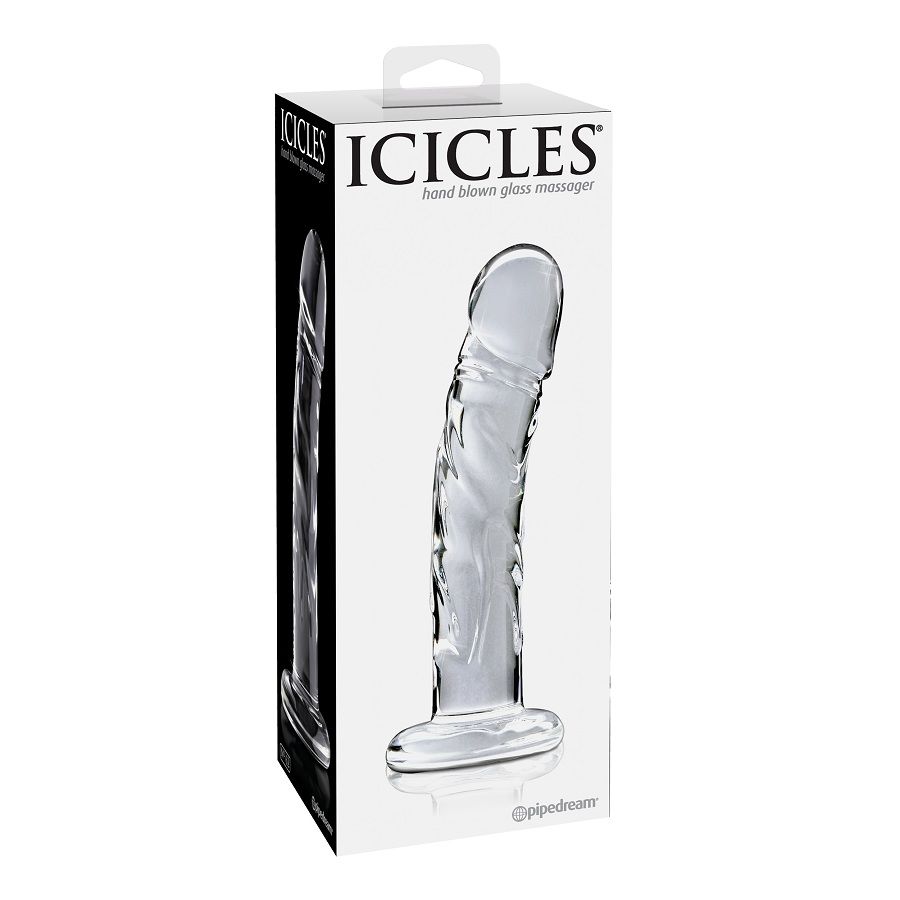 Icicles N. 62 dildo in vetro curvo punto G