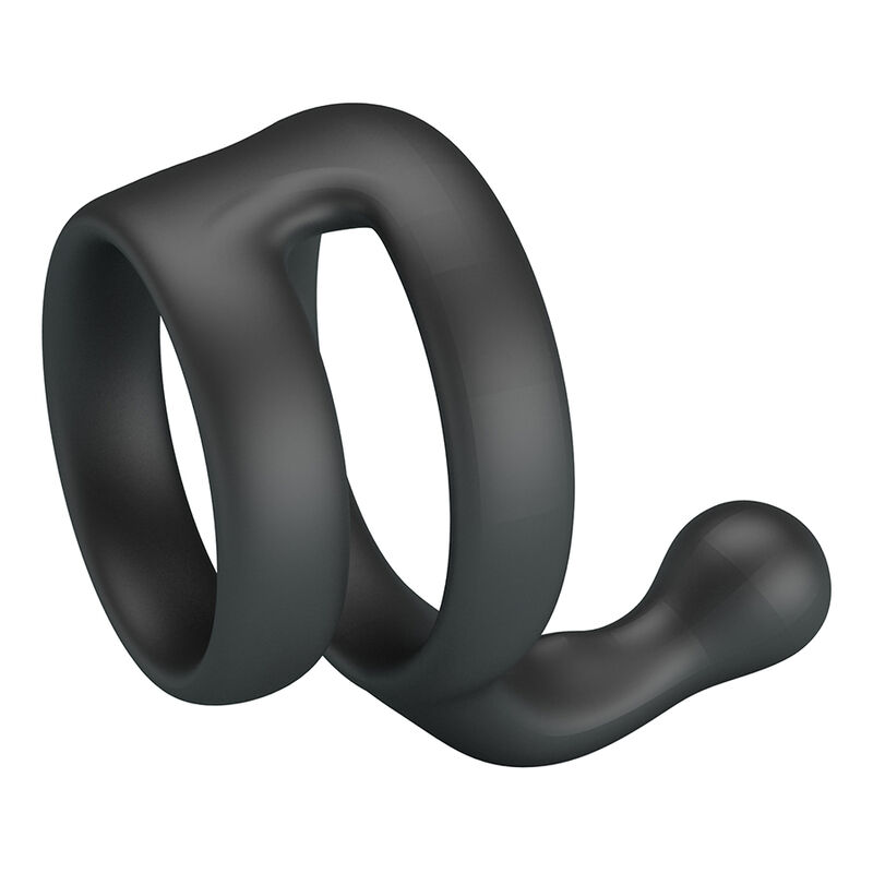 Crazy Bull Yancy anello fallico doppio nero in silicone