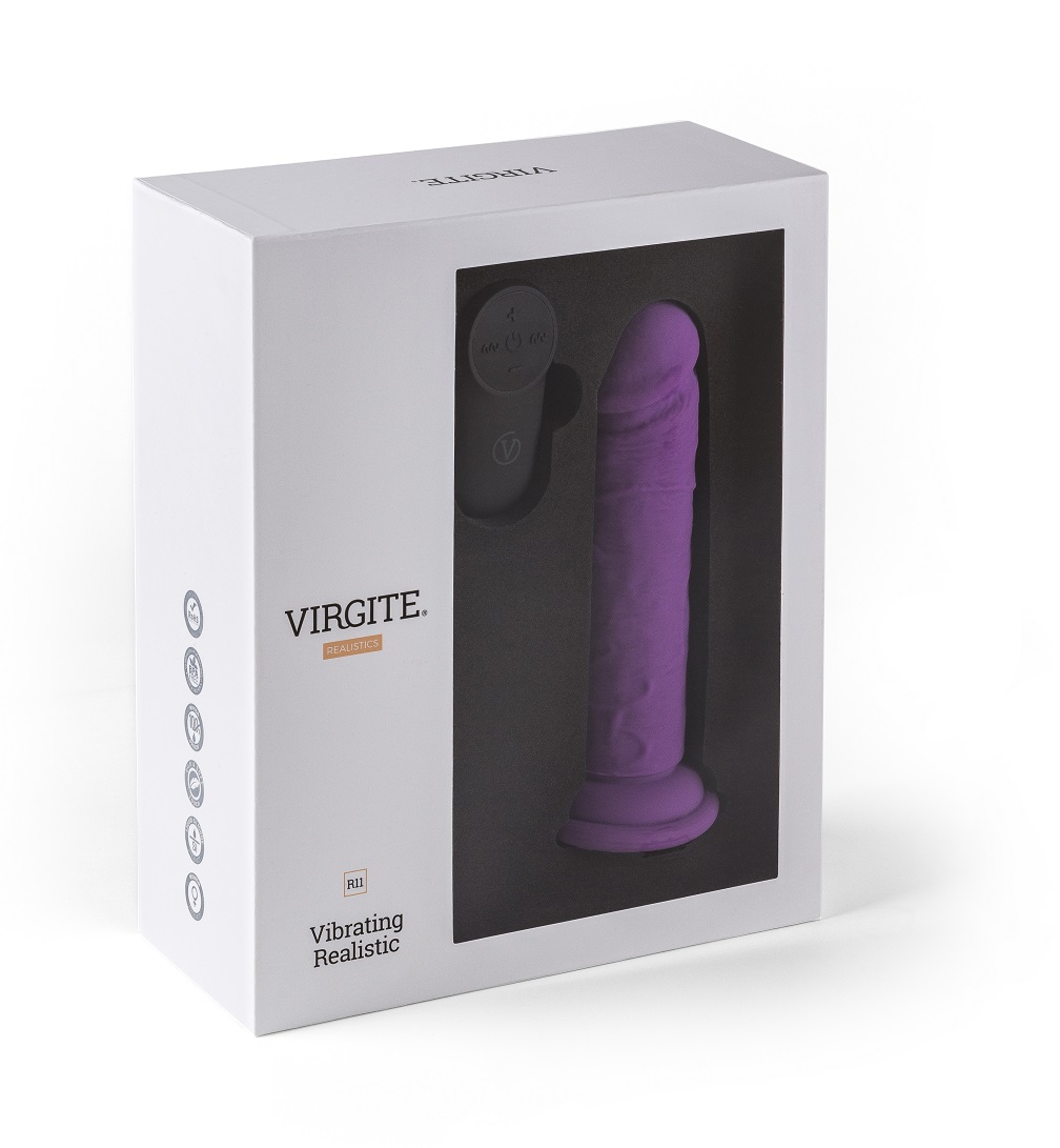 Virgite Love Hit R11 vibratore realistico viola 14,4 cm telecomando