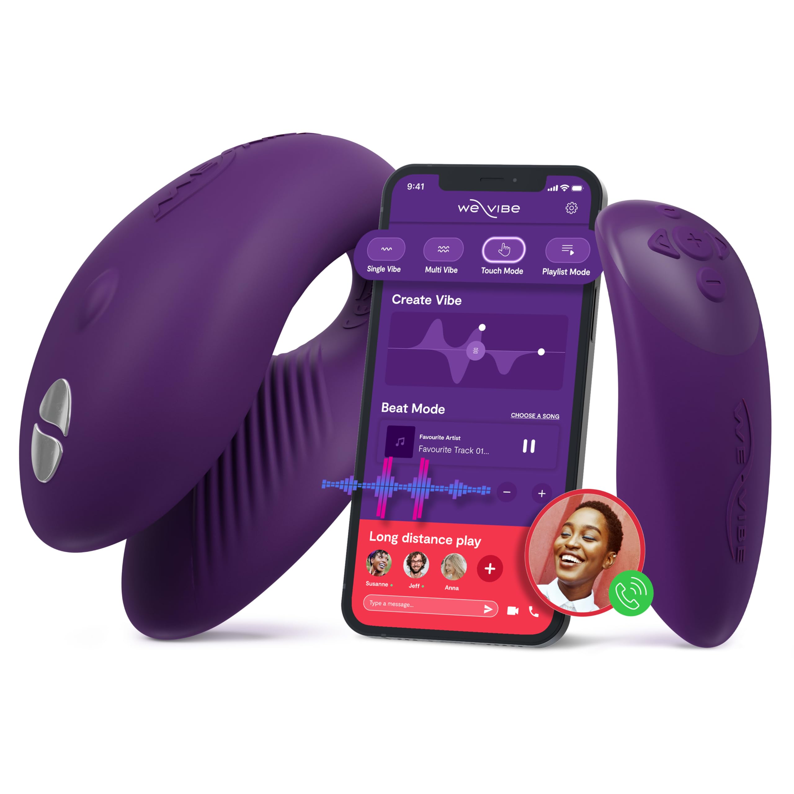 We-Vibe Chorus vibratore di coppia blu con telecomando
