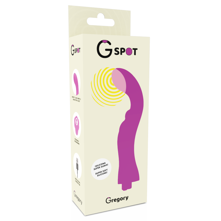 Frutille Gregory G-Spot vibratore viola silenzioso
