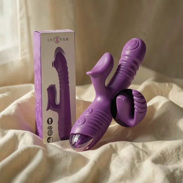 Intense IGGY viola vibratore con stimolatore clitorideo up down