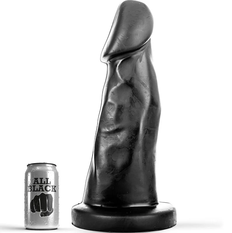 All Black Dong 27 cm dildo curvo 23,5 cm inseribili