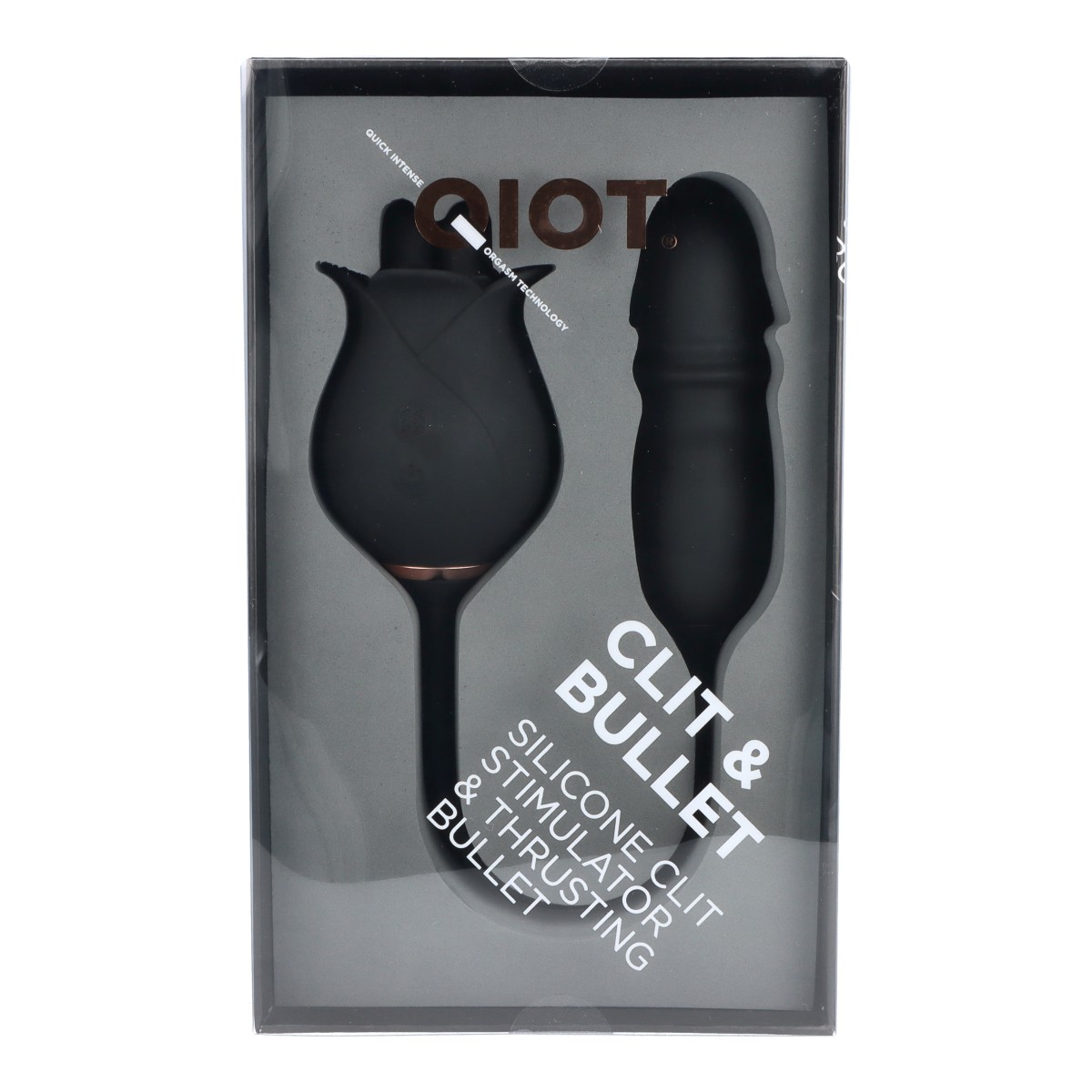 Qiot stimolatore clitoride e vaginale saliscendi silicone