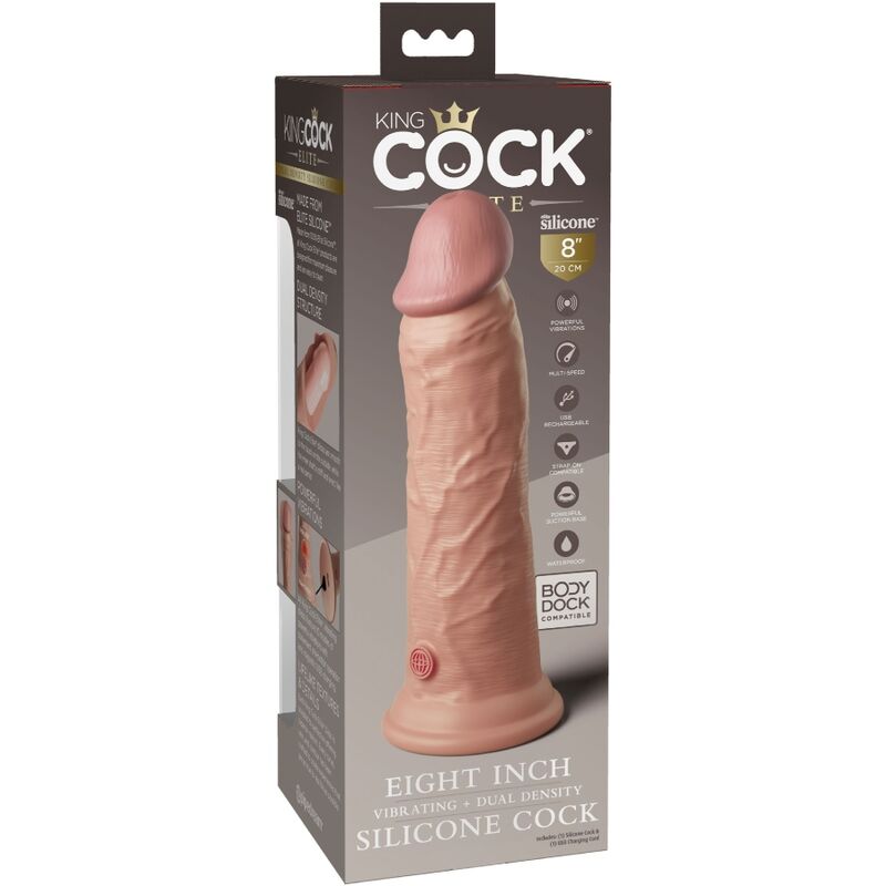 Pipedream King Cock Elite 20.3 cm dildo vibrante naturale