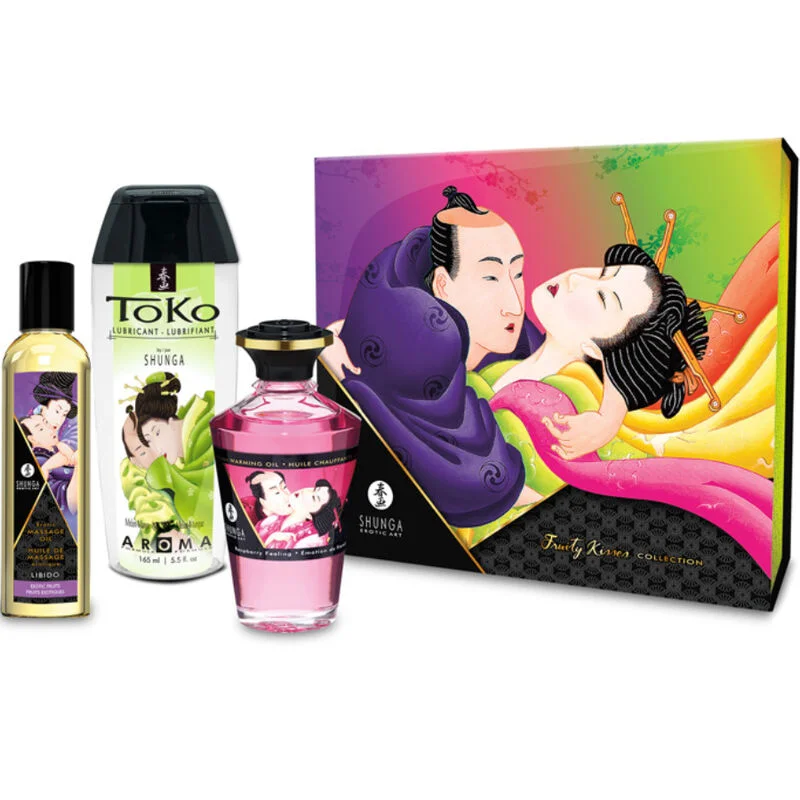 Shunga Kit Baci Fruttati oli massaggio 3 pezzi frutta