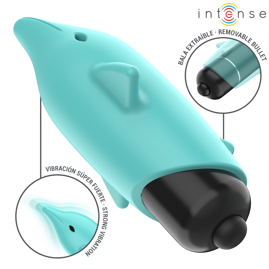 Intense Echo Mini vibratore delfino clitoride blu